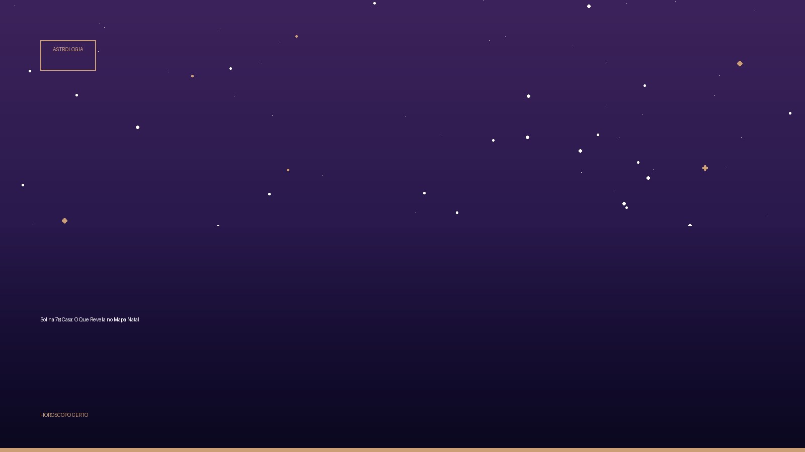 Sol na 7ª Casa: O Que Revela no Mapa Natal — Astrologia no Horoscopo Certo
