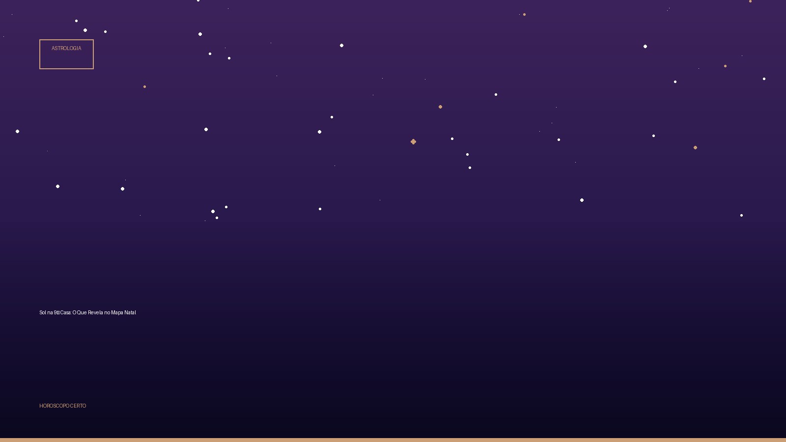 Sol na 9ª Casa: O Que Revela no Mapa Natal — Astrologia no Horoscopo Certo