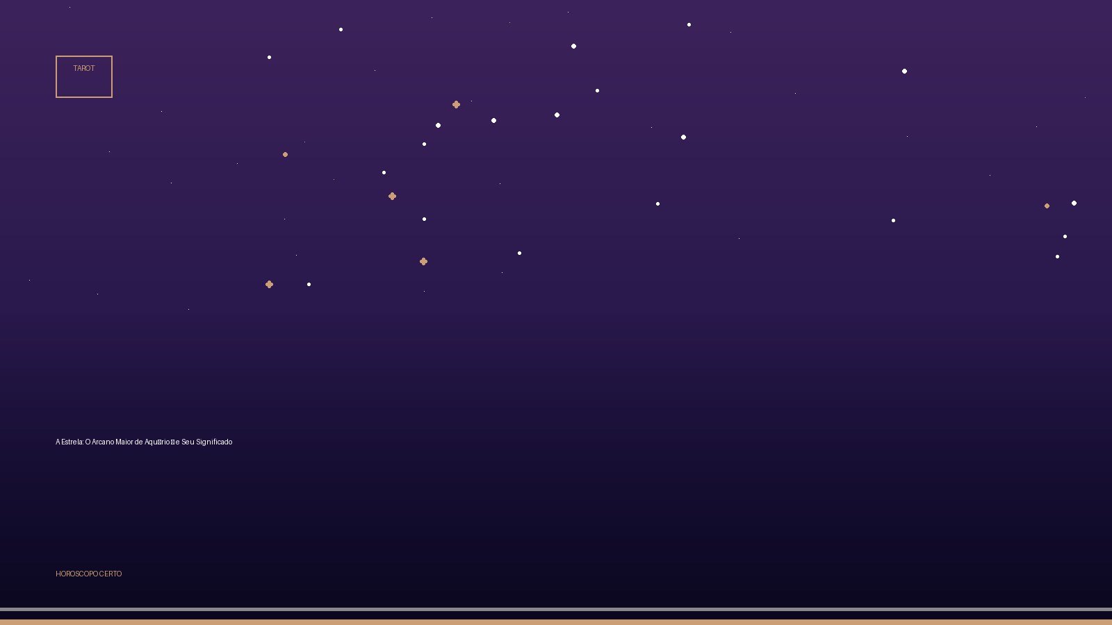 A Estrela: O Arcano Maior de Aquário ♒ e Seu Significado — Tarot no Horoscopo Certo