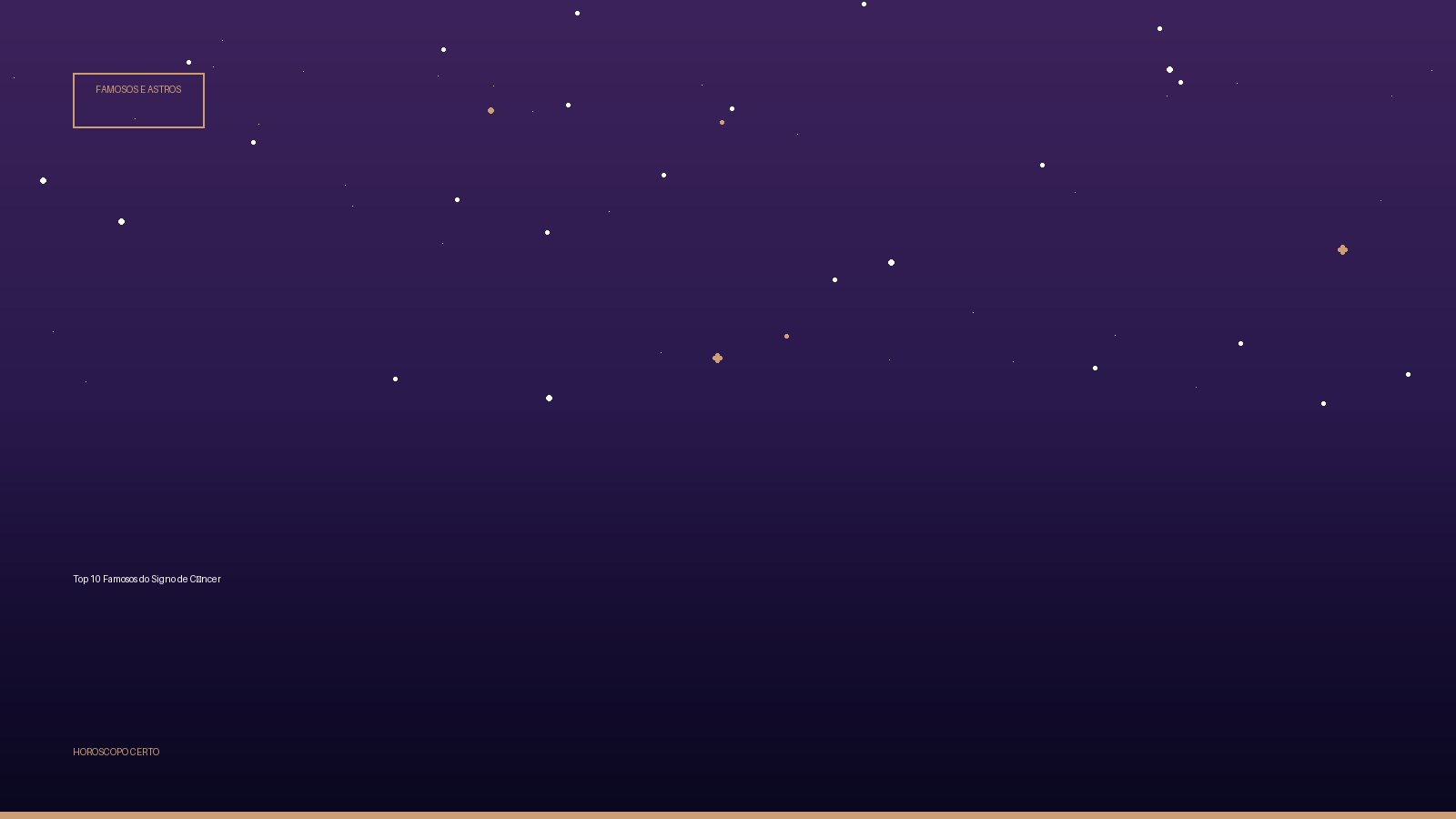 Top 10 Famosos do Signo de Câncer — Famosos e Astros no Horoscopo Certo