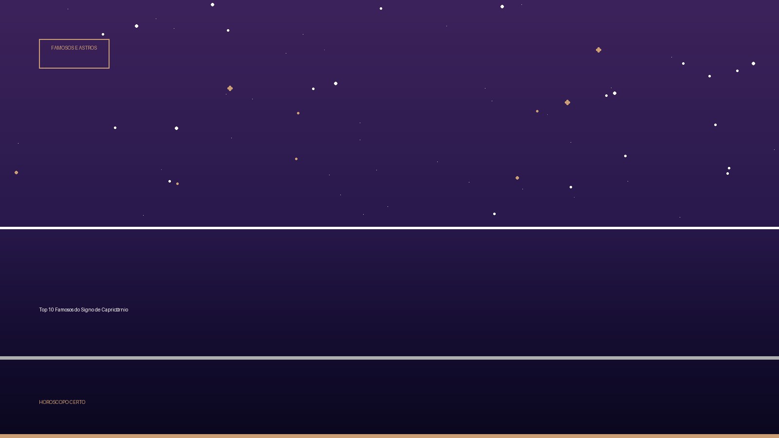 Top 10 Famosos do Signo de Capricórnio — Famosos e Astros no Horoscopo Certo