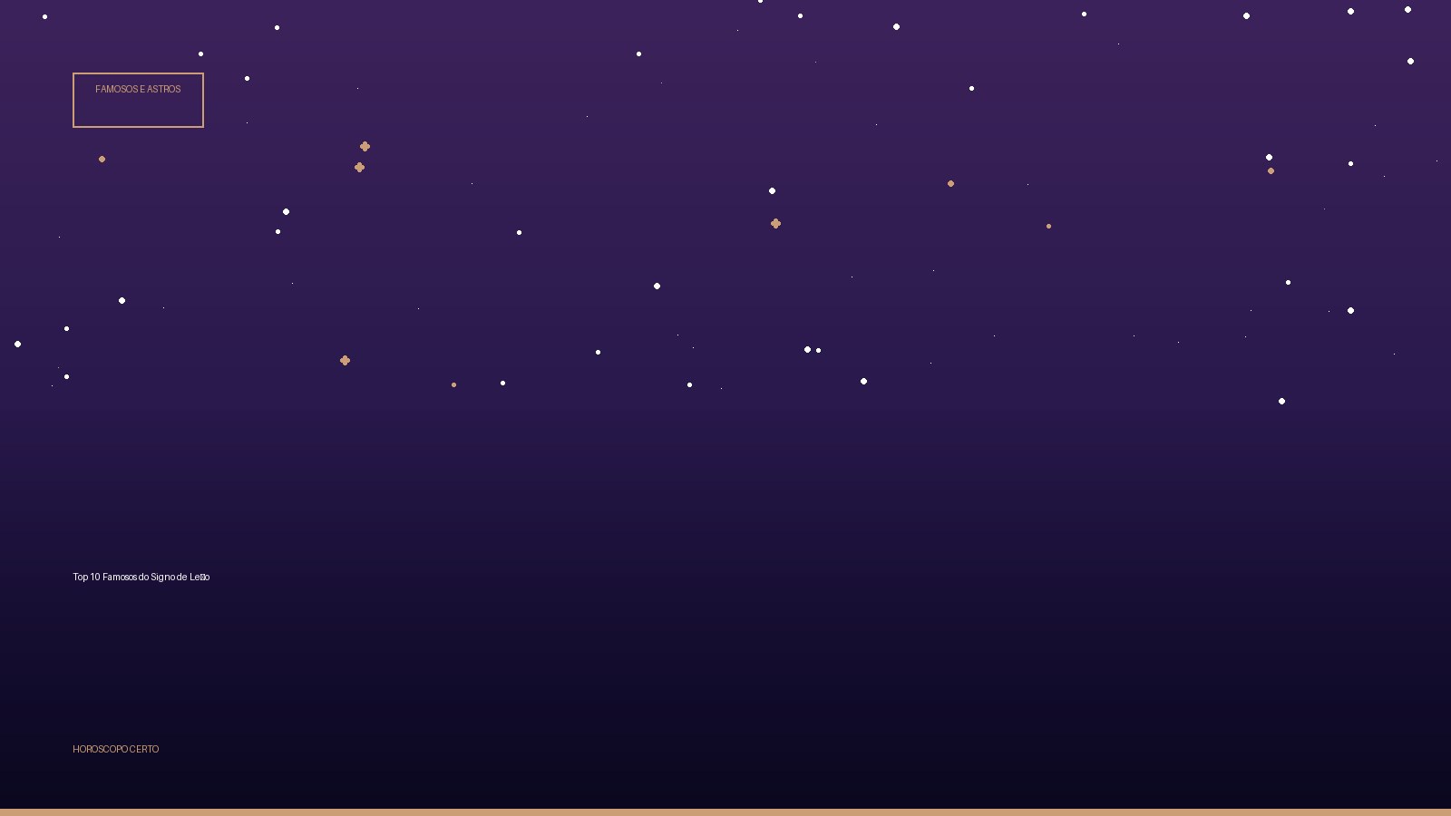 Top 10 Famosos do Signo de Leão — Famosos e Astros no Horoscopo Certo