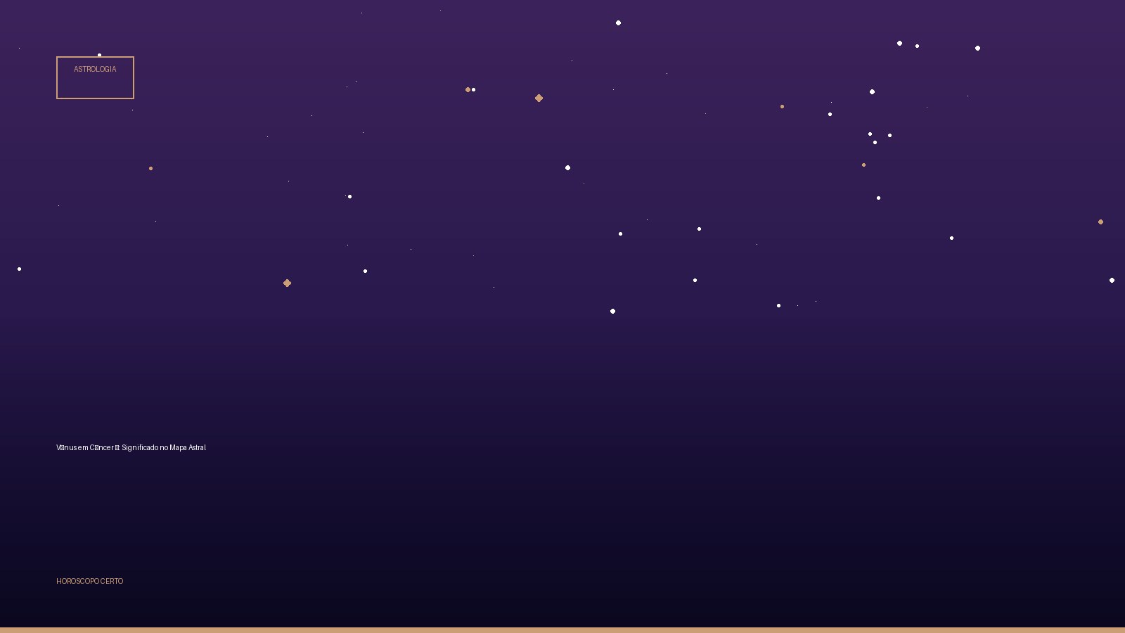Vênus em Câncer ♋: Significado no Mapa Astral — Astrologia no Horoscopo Certo