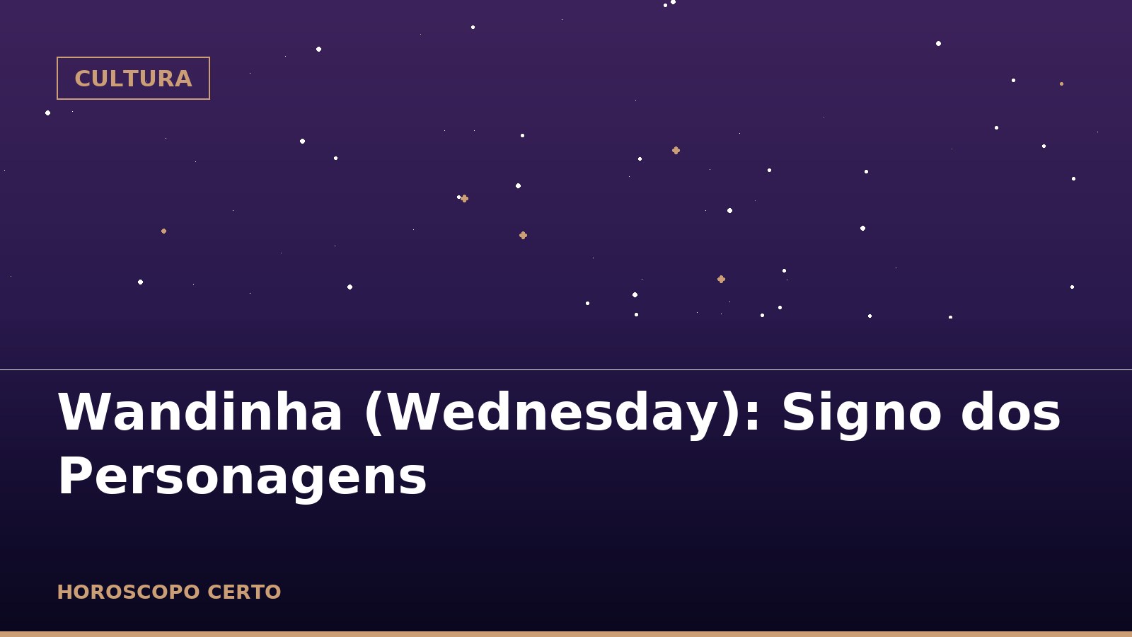 Wandinha (Wednesday): Signo dos Personagens — Cultura no Horoscopo Certo